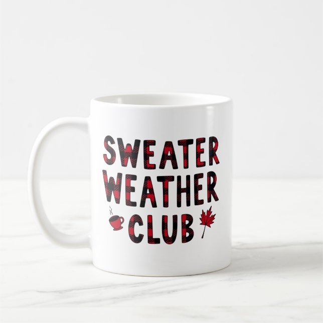 Sweater Weather Club Metallic Foil Fall Coffee Mug (Left)