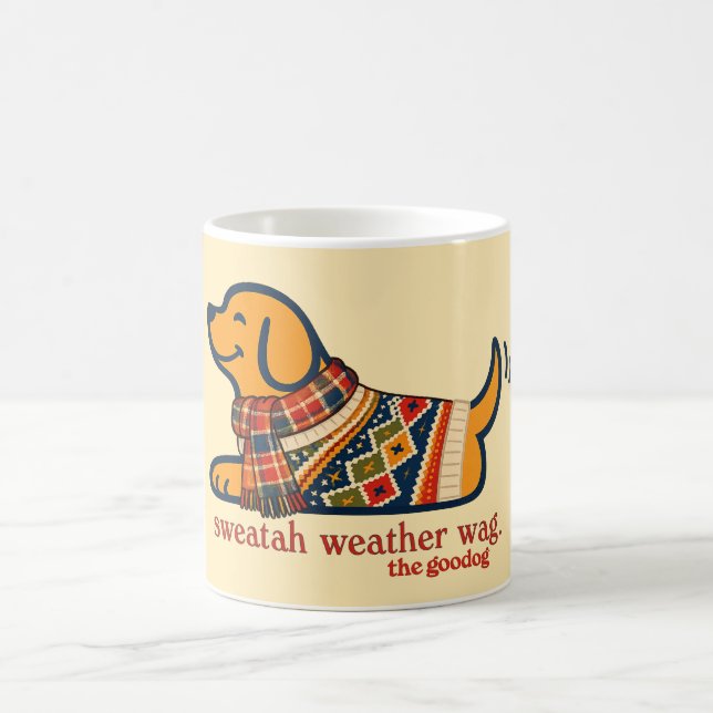 Sweater Weather Dog Lover Coffee Mug (Center)