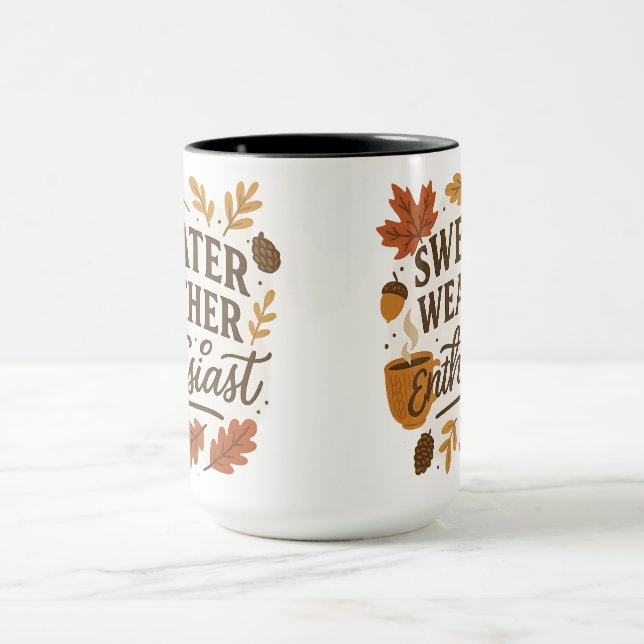 Sweater Weather Enthusiast | Halloween Gifts Mug (Center)