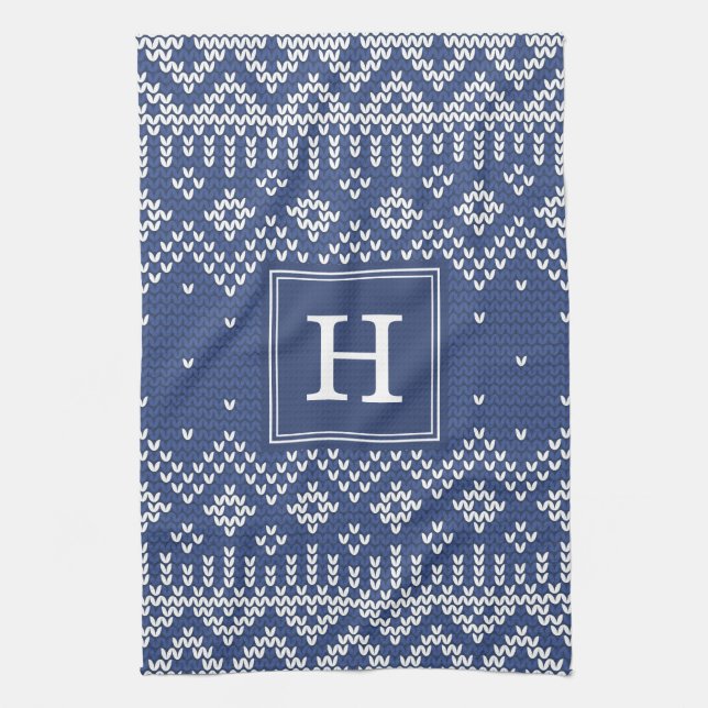 Sweater Weather | Monogram Holiday Tea Towel (Vertical)