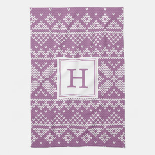 Sweater Weather   Monogram Holiday Tea Towel