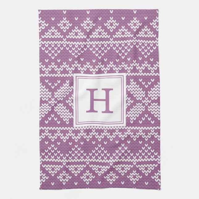 Sweater Weather | Monogram Holiday Tea Towel (Vertical)