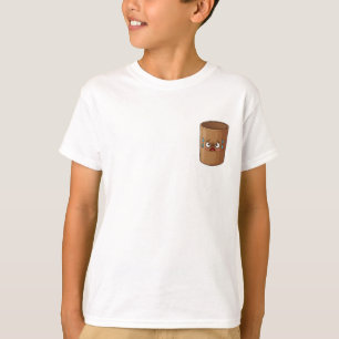 Sweating Nervous Brown Coffee Cup Kids T-Shirt