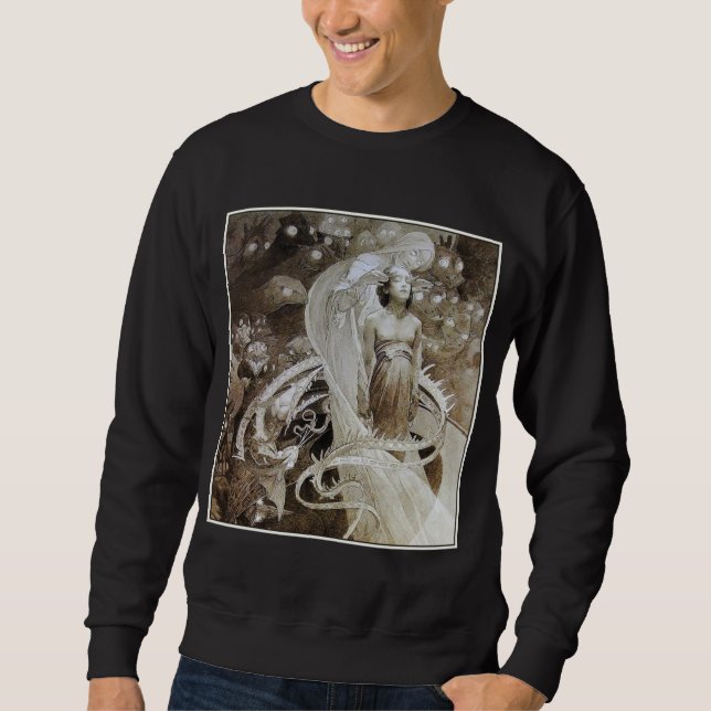 Sweatshirt: Alphonse (Alfons) Mucha illustration Sweatshirt (Front)