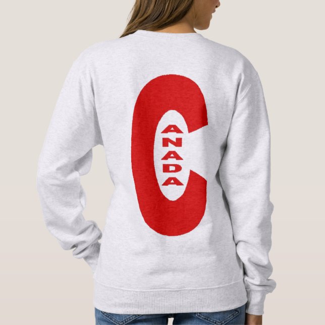 Sweatshirt ash back woman DESIGN CANADA (Back)