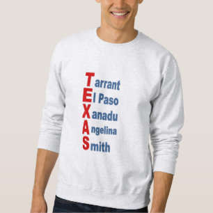 Sweatshirt ash man TOURISM TEXAS