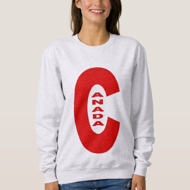 Sweatshirt ash woman DESIGN CANADA (Front)