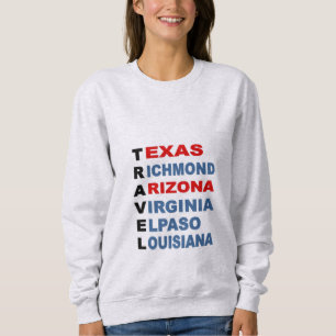 Sweatshirt ash woman TRAVEL USA