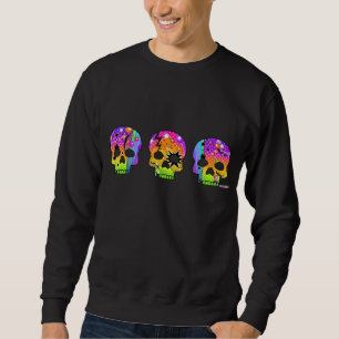 SWEATSHIRT, HOODIE - POP ART SKULL