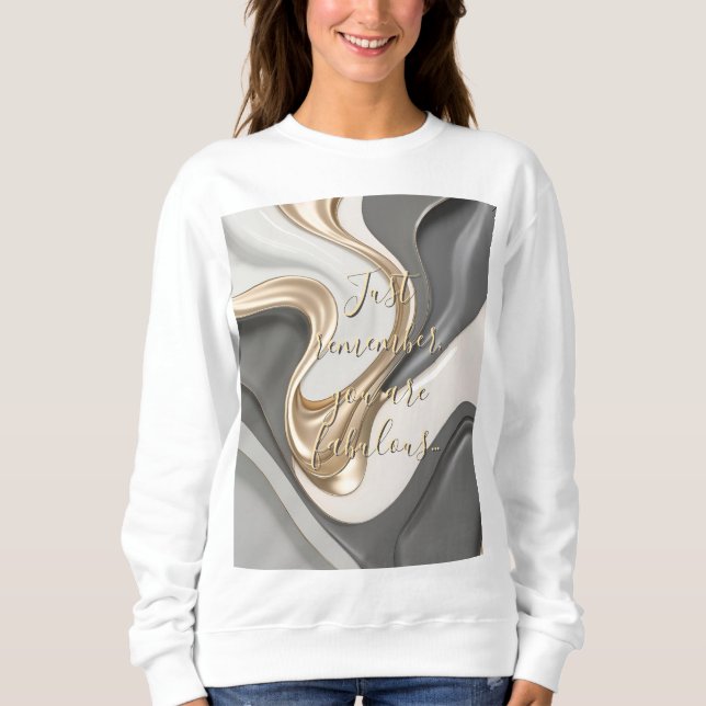 Sweatshirt in stylish abstract graphic (Front)