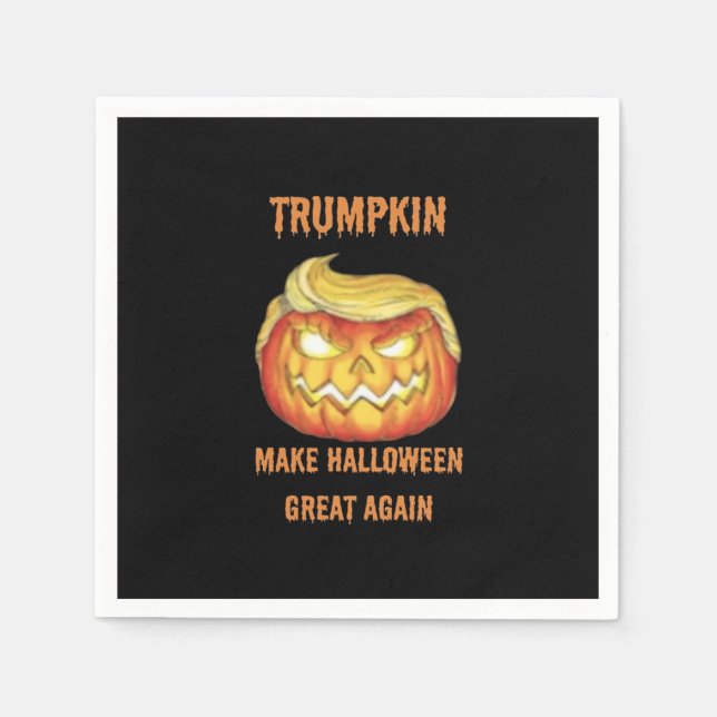 Sweatshirt, Trumpkin, Halloween Classic Napkin (Front)