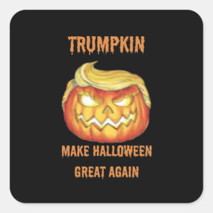 Sweatshirt, Trumpkin, Halloween Classic Square Sticker