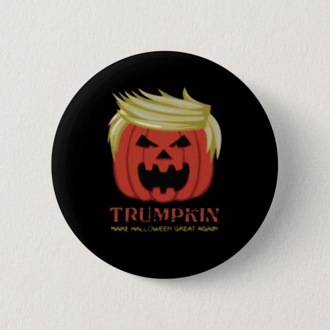 Sweatshirt, Trumpkin, Halloween Merch  6 Cm Round Badge (Front)