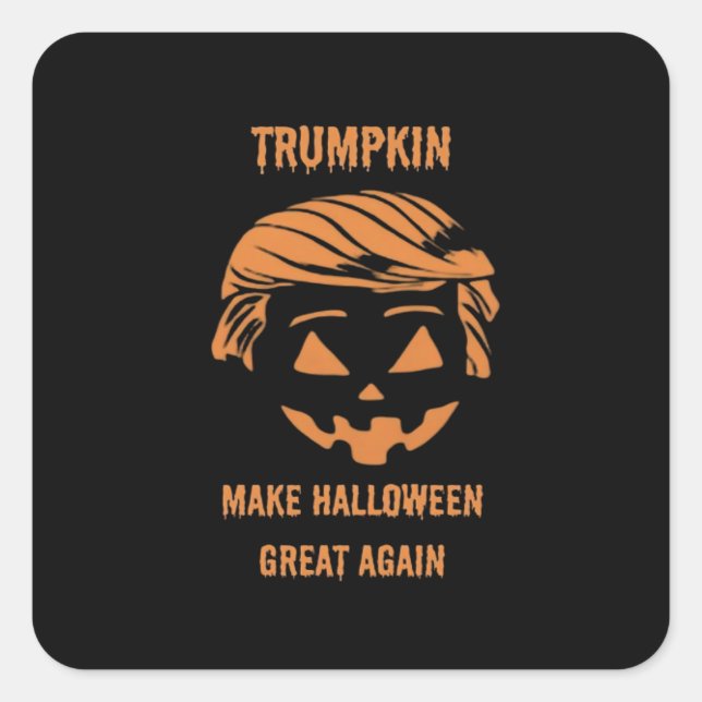 Sweatshirt, Trumpkin, Halloween Merch Classic Square Sticker (Front)