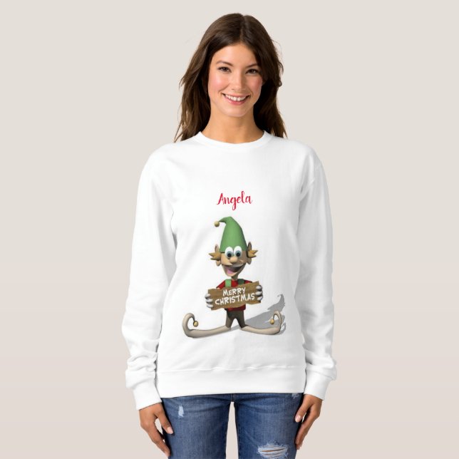 Sweatshirt Vintage Santa Elf (Front Full)