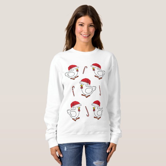 Sweatshirt Vintage Santa's Chicks  (Front Full)