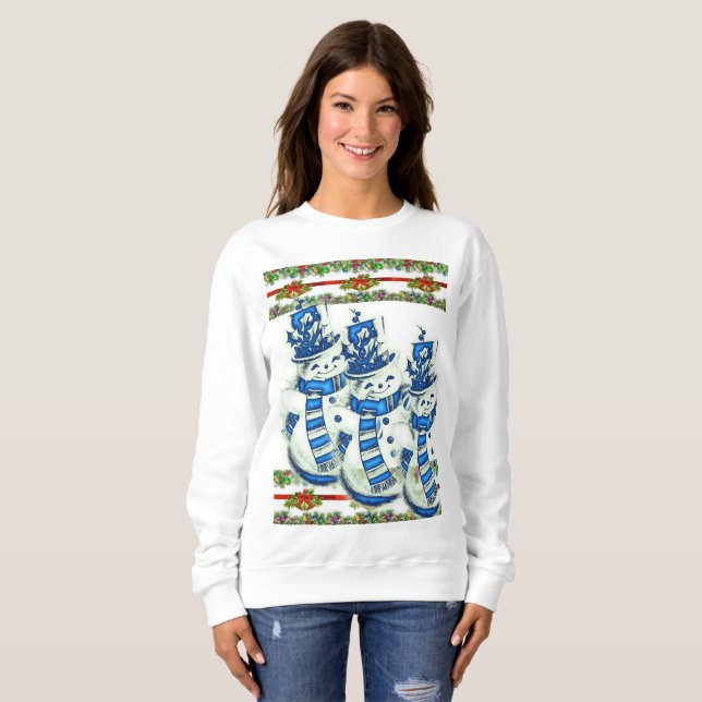 Sweatshirt Vintage Santa's Snowman   (Front Full)