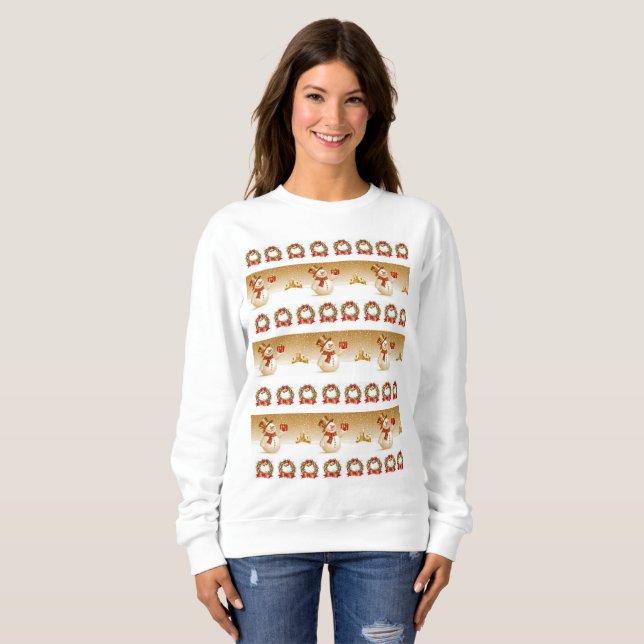 Sweatshirt Vintage Santa's Snowman   (Front Full)