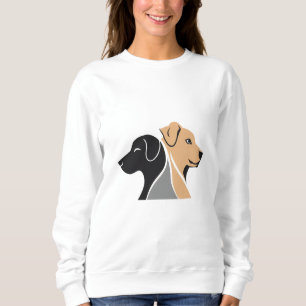 Sweatshirt with Double Dog Graphic for Dog Lovers