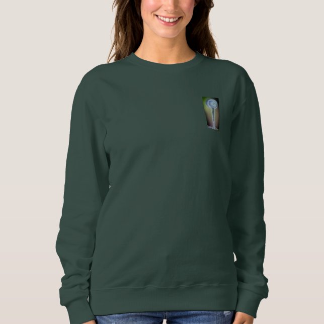 SWEATSHIRT WOMENS SPACE FLOWER ART AND DESIGN (Front)