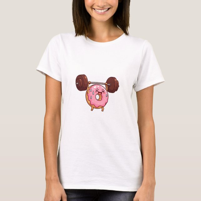 Sweaty Doughnut Powerlifter T-Shirt (Front)