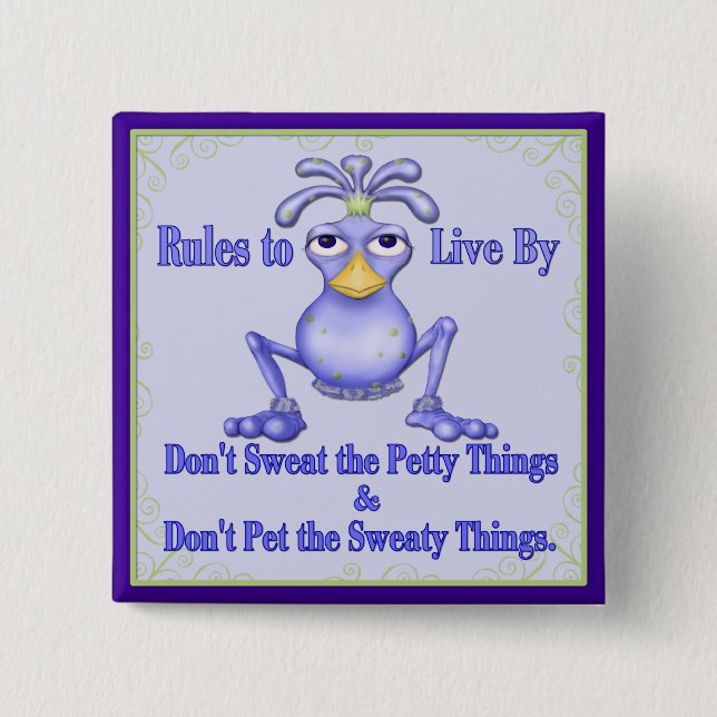 Sweaty Things 15 Cm Square Badge (Front)