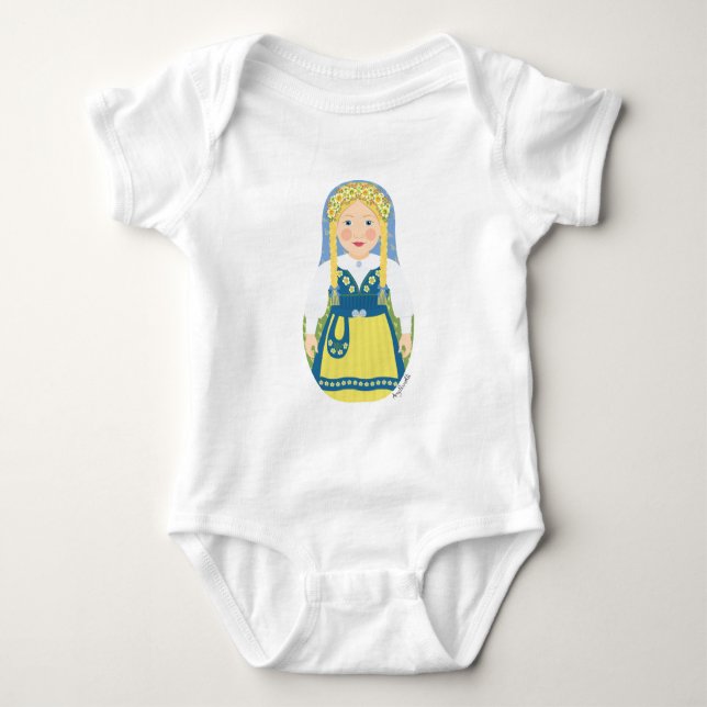 Swede Matryoshka Baby Bodysuit (Front)