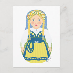 Swede Matryoshka Postcard