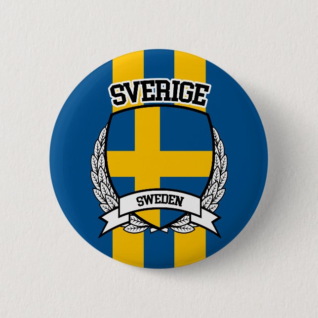 Sweden 6 Cm Round Badge (Front)