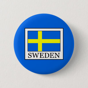 Sweden 6 Cm Round Badge