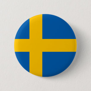 Sweden 6 Cm Round Badge