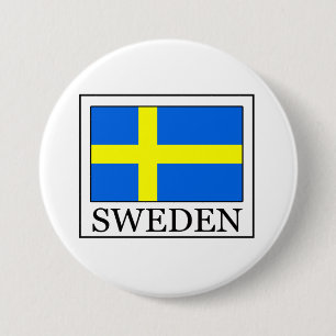 Sweden 7.5 Cm Round Badge