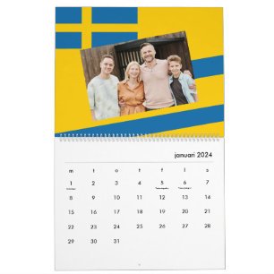 Sweden Add Your Photo Swedish Flag 2025 Calendar