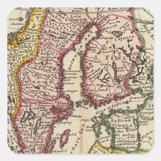 Sweden and Norway 6 Square Sticker (Front)