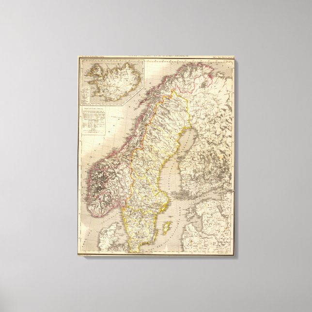 Sweden and Norway Canvas Print (Front)