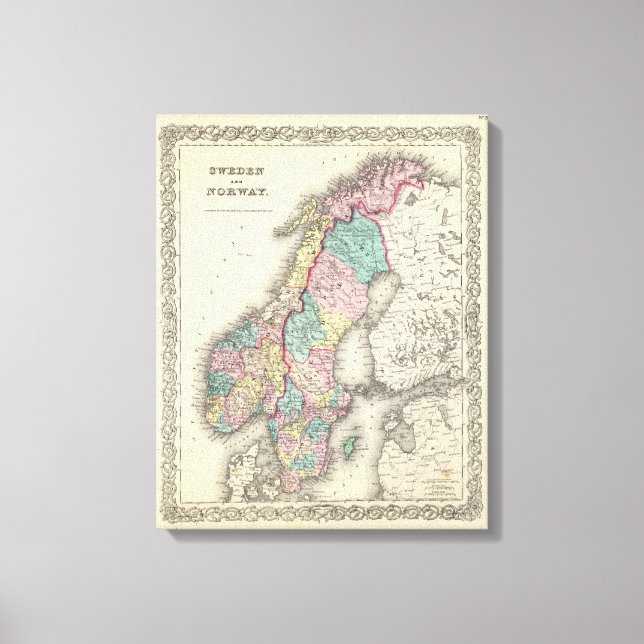Sweden And Norway Canvas Print (Front)