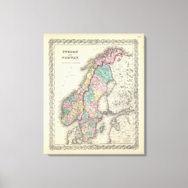 Sweden And Norway Canvas Print (Front)