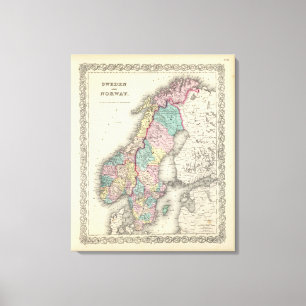 Sweden And Norway Canvas Print