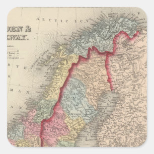 Sweden and Norway Square Sticker