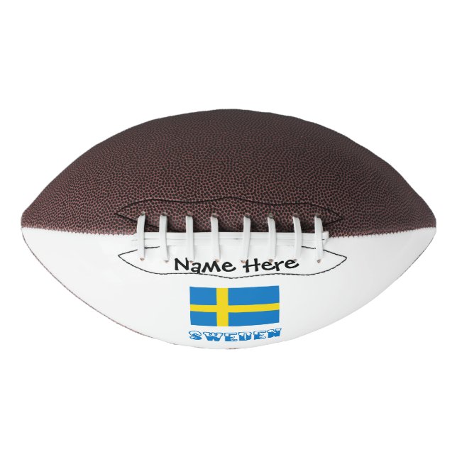 Sweden and Swedish Flag Personalized  American Football (Front)