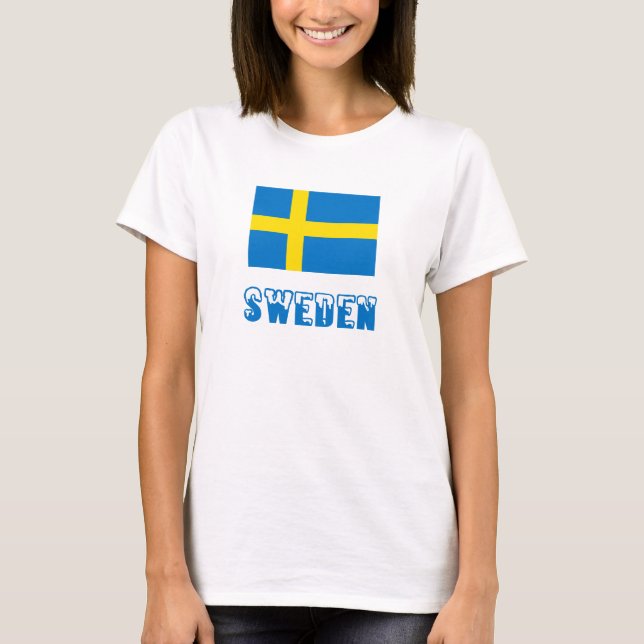 Sweden and Swedish Flag T-Shirt (Front)