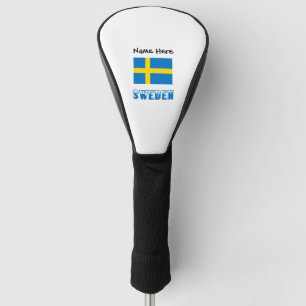 Sweden and Swedish Flag with Your Name Golf Head Cover
