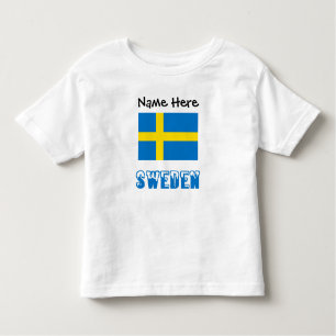 Sweden and Swedish Flag with Your Name Toddler T-Shirt