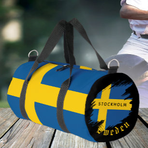 Sweden Bag, Stockholm, travel, Swedish Flag Duffle Bag