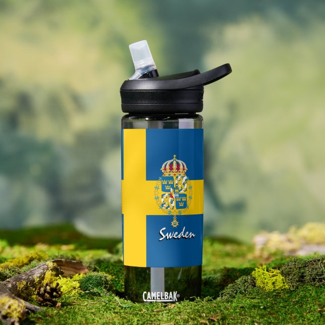 Sweden bottle, patriotic Swedish Flag Water Bottle (Outdoor)