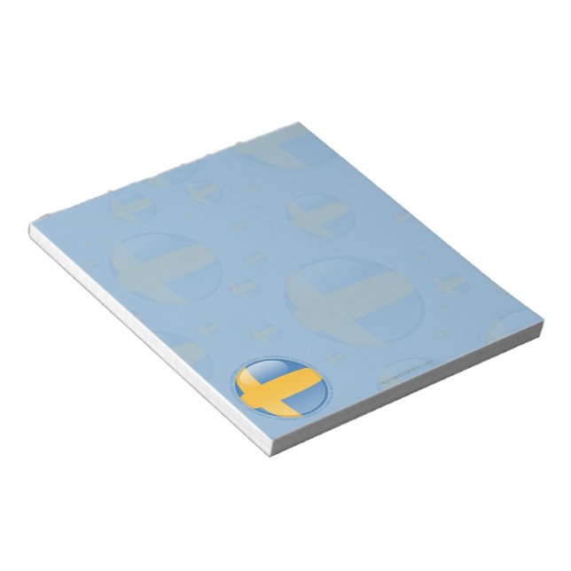 Sweden Bubble Flag Notepad (Angled)
