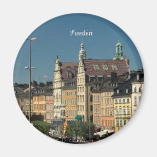 Sweden cityscape refrigerator magnet