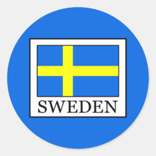 Sweden Classic Round Sticker