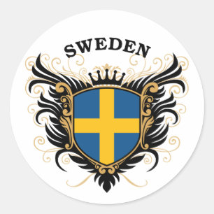Sweden Classic Round Sticker