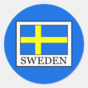 Sweden Classic Round Sticker